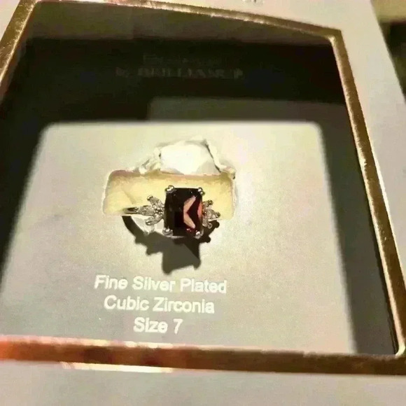 Believe FINE Silver Plated Cubic Zirconia Ring,Size 7 - Picture 1 of 2